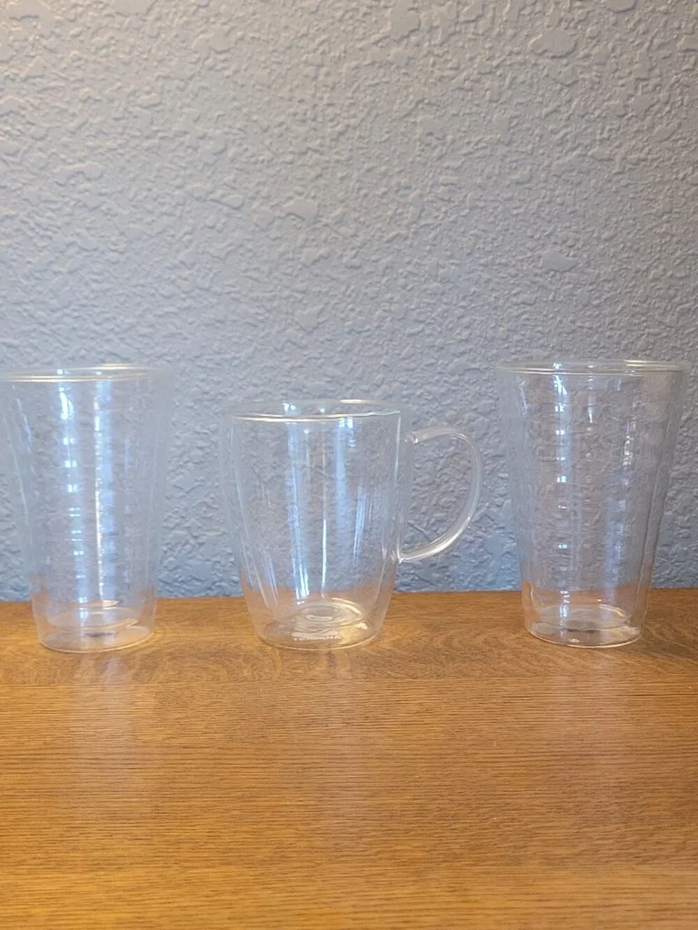 Pre-Starbucks Teavana Double-Walled Round Handle Coffee Mug & 2 Glass Tumblers